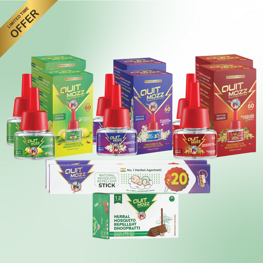 Liquid Vaporiser (Pack of 6) + 2 Agarbatti Pack + Dhoopbatti