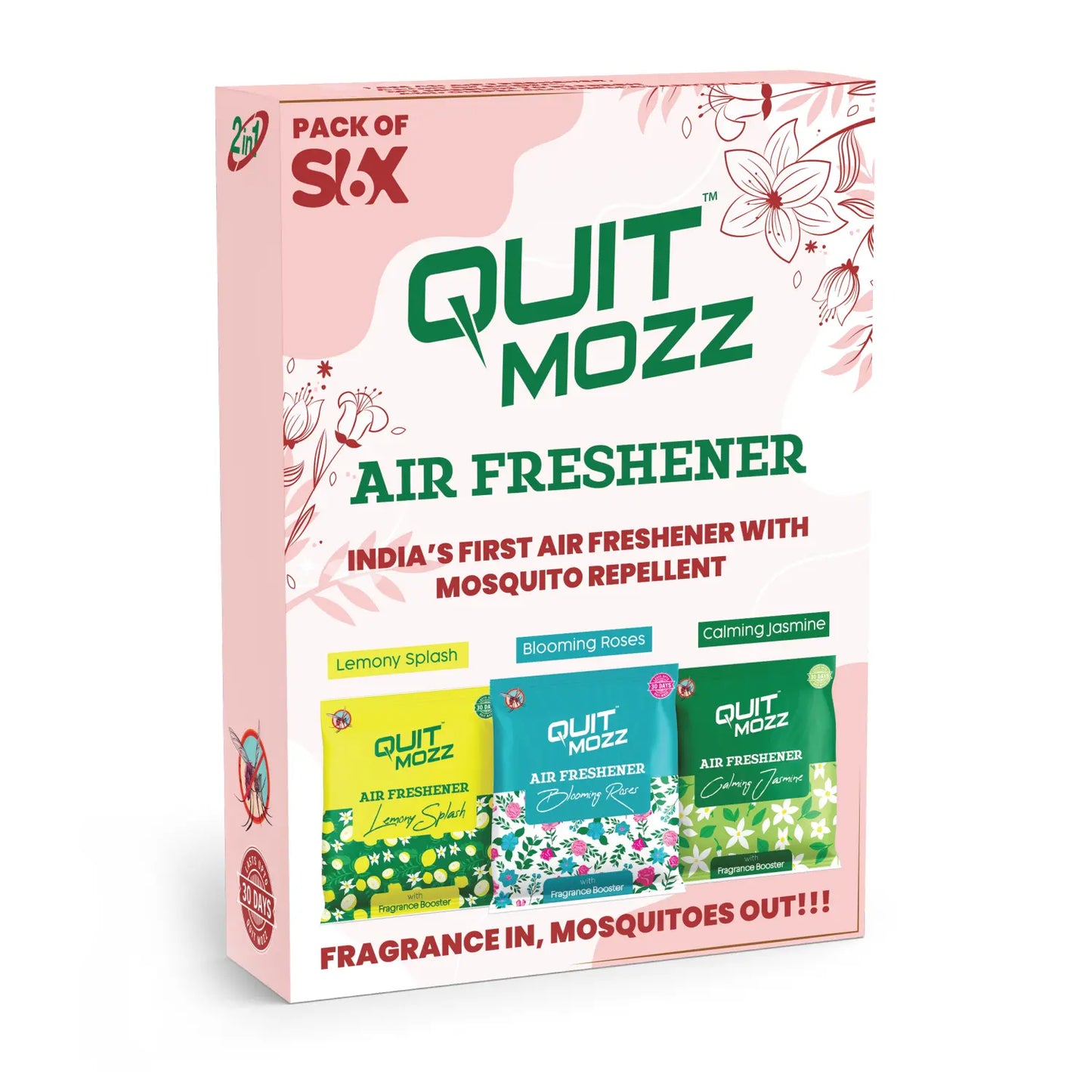 Air Freshener Pack of 6 - Mosquito Repellent with Refreshing Scents